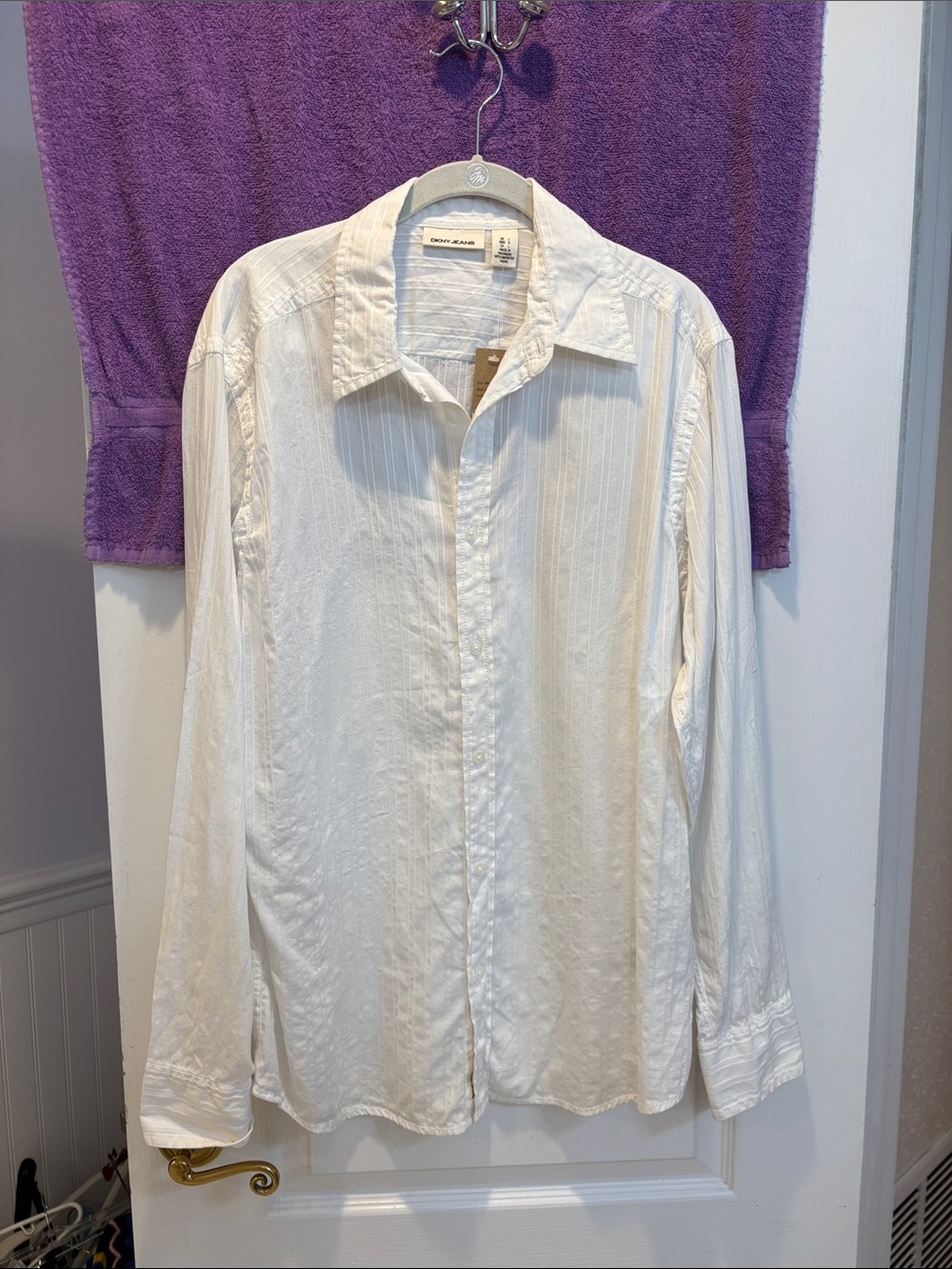NWT DKNY Ivory Button-Down Shirt